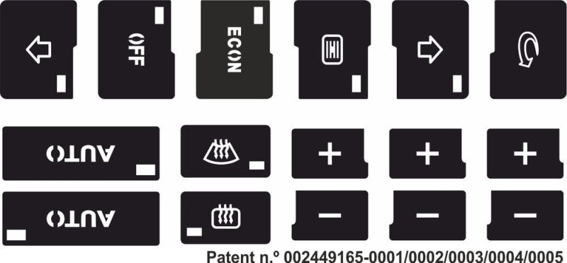 Пиктограммы кнопок VW Touareg