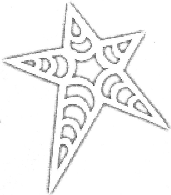 Трафарет звезды