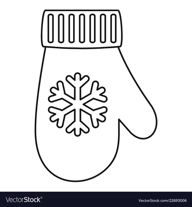 Рукавица трафарет для вырезания