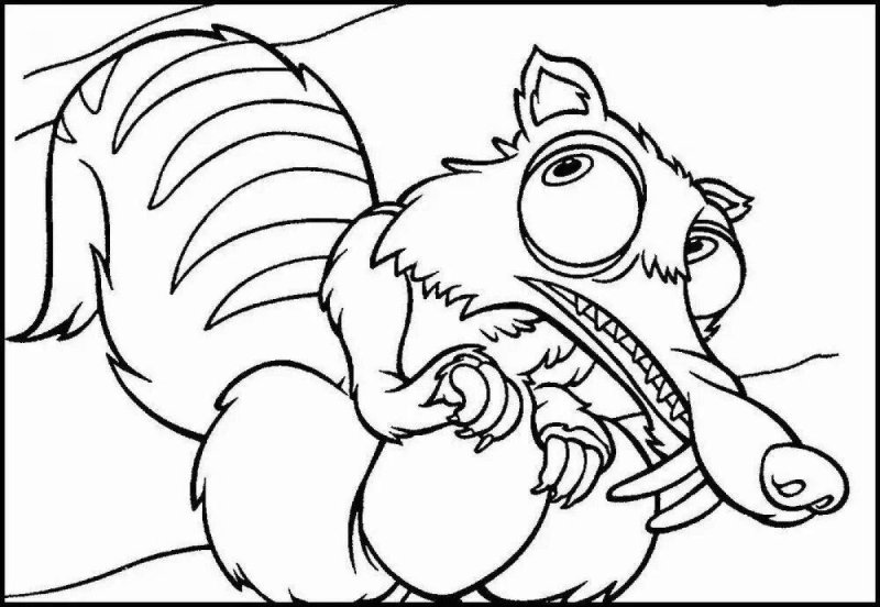 Белка из ледникового периода рисунок