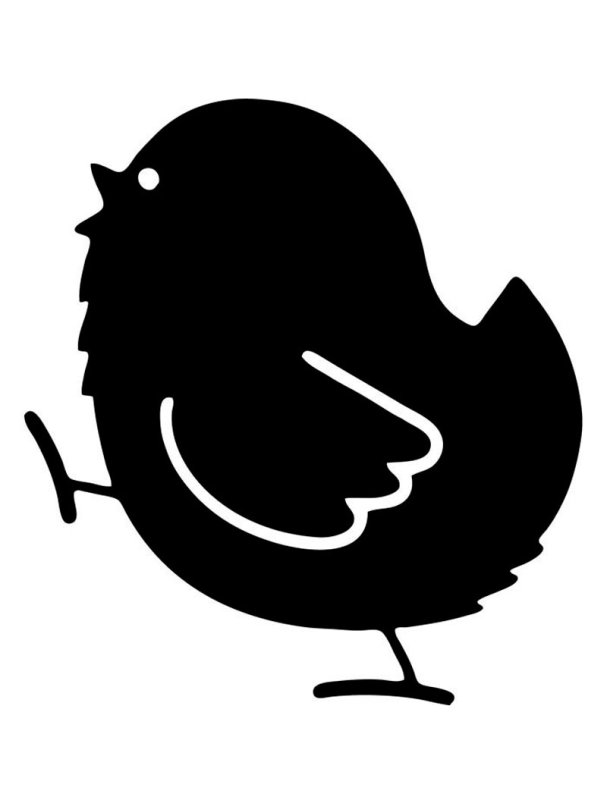 Трафарет цыпленка