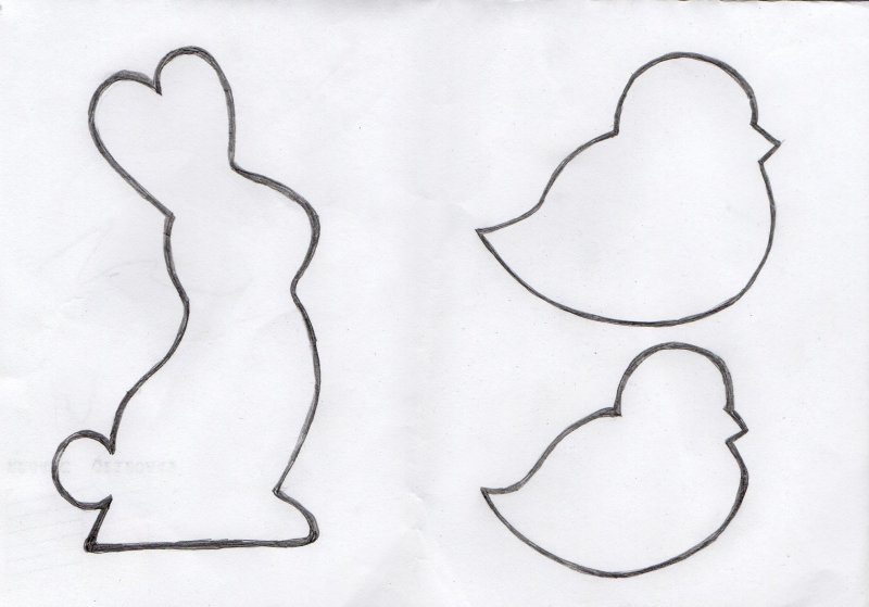 Цыпленок шаблон для вырезания