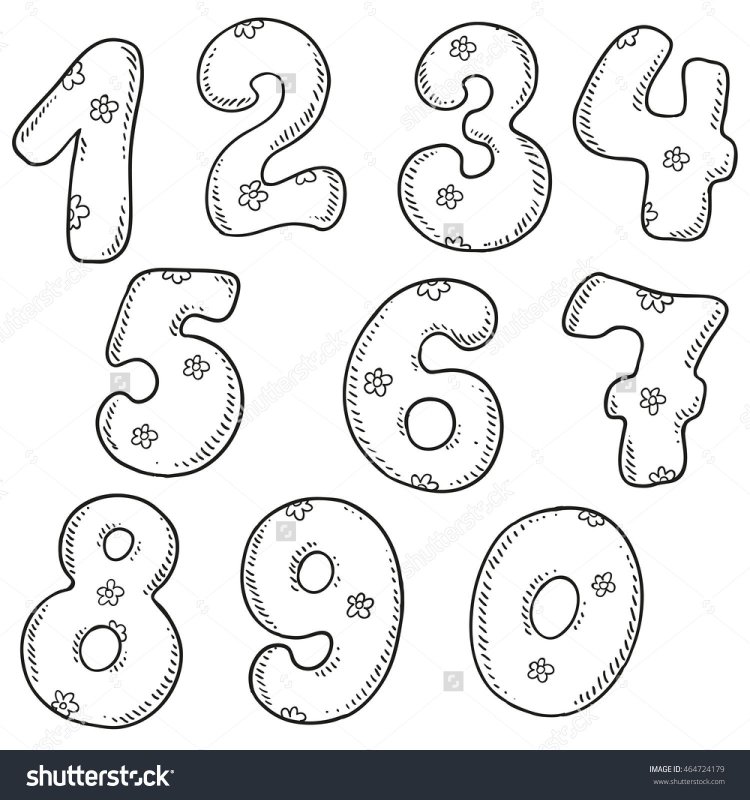 Шаблоны цифр для фетра