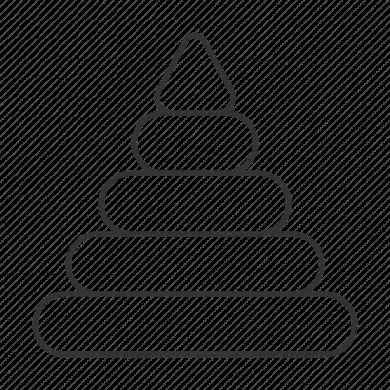 Трафарет пирамидки для детей