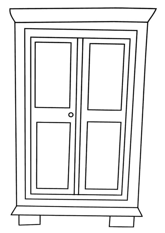Раскраска мебель шкаф