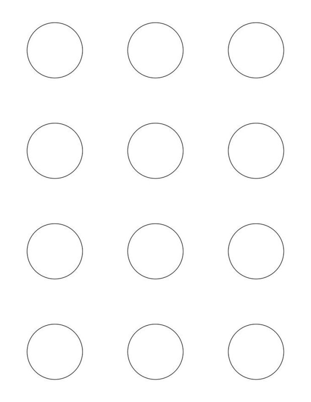 Трафарет для макаронс а4 диаметр 5