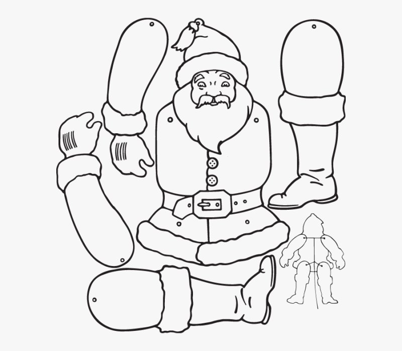 Дед Мороз раскраска