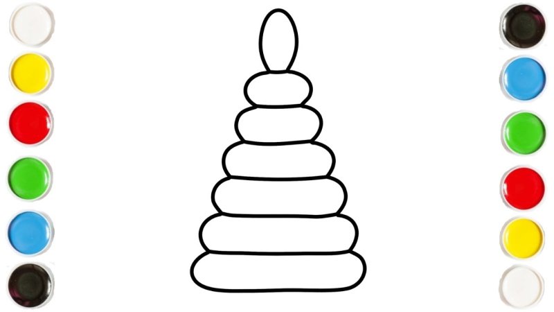 Пирамидка раскраска