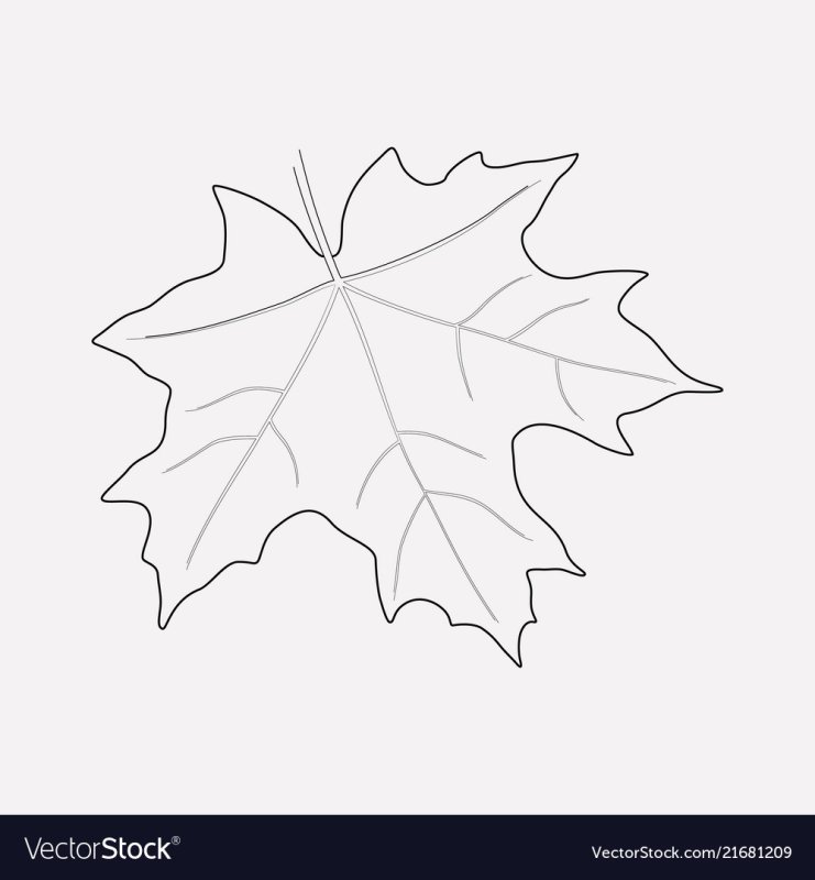 Трафарет кленовых листьев для вырезания
