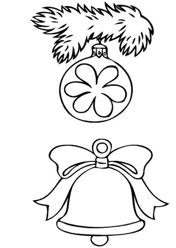 Елочные игрушки трафареты на окна