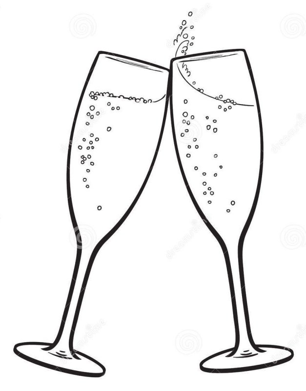 Бокал контур