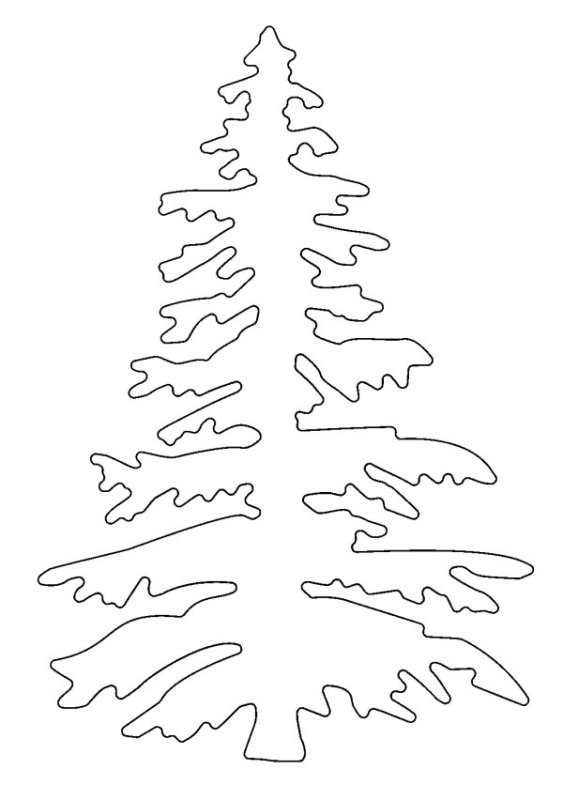 Вытынанки на окна елка