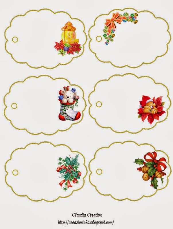 Бирки новогодние