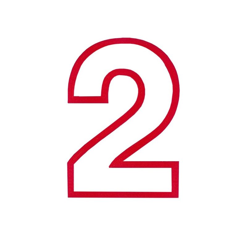 Цифра 2 трафарет