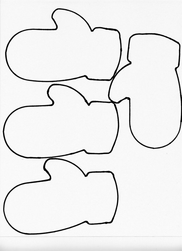 Шаблон рукавички