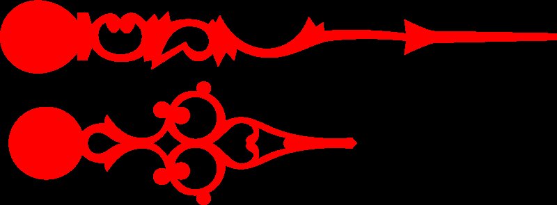 Новогодние стрелки для часов