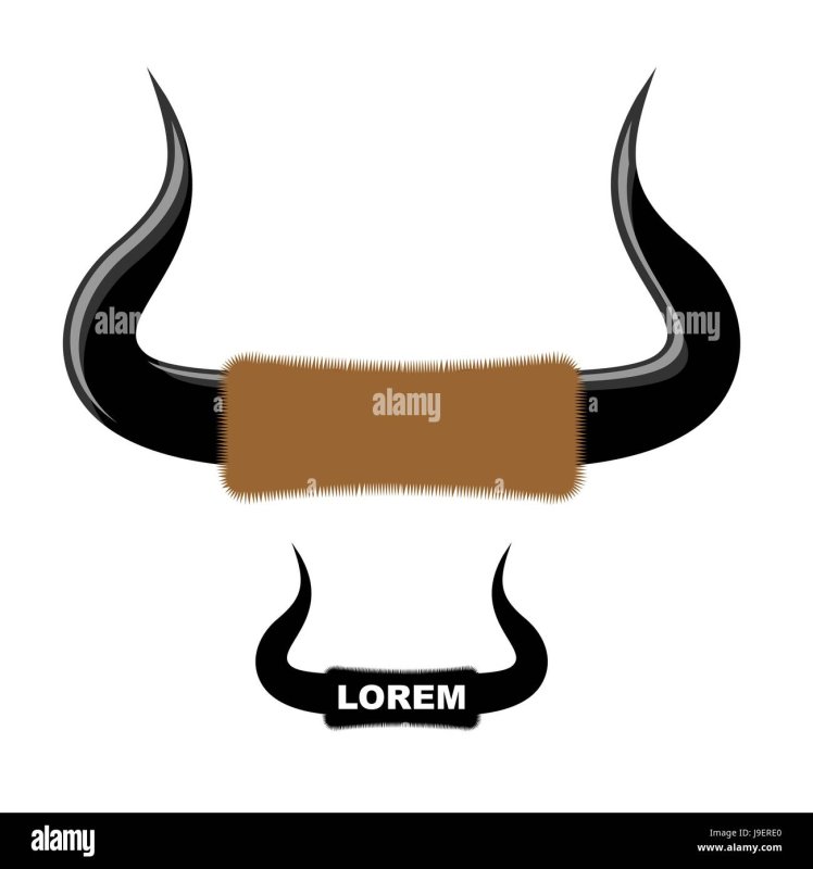 Бычьи рога шаблон