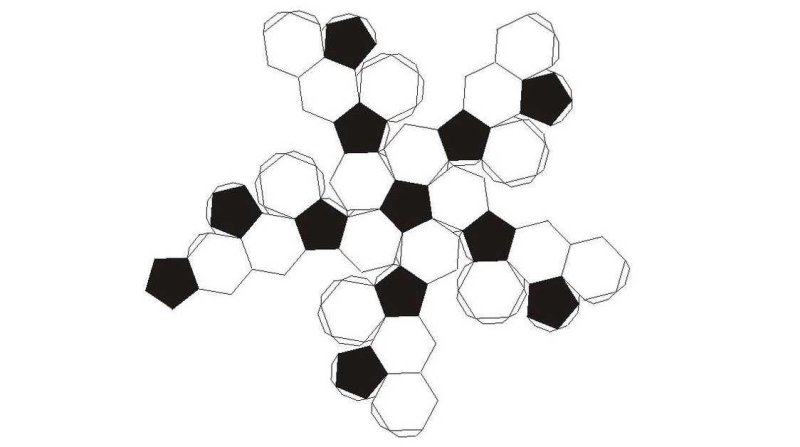 Объемный футбольный мяч