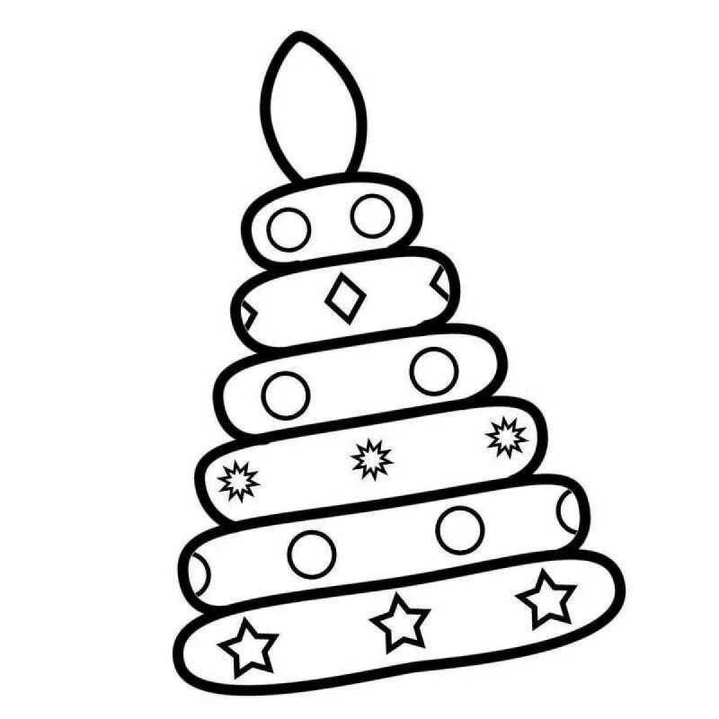 Пирамидка детская раскраска