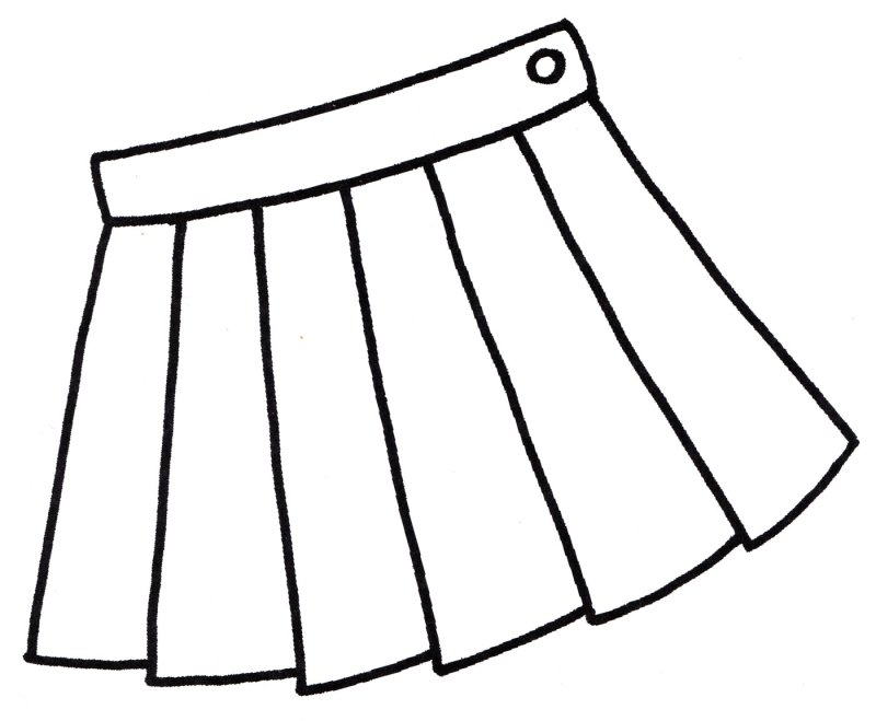 Юбка для раскрашивания для детей