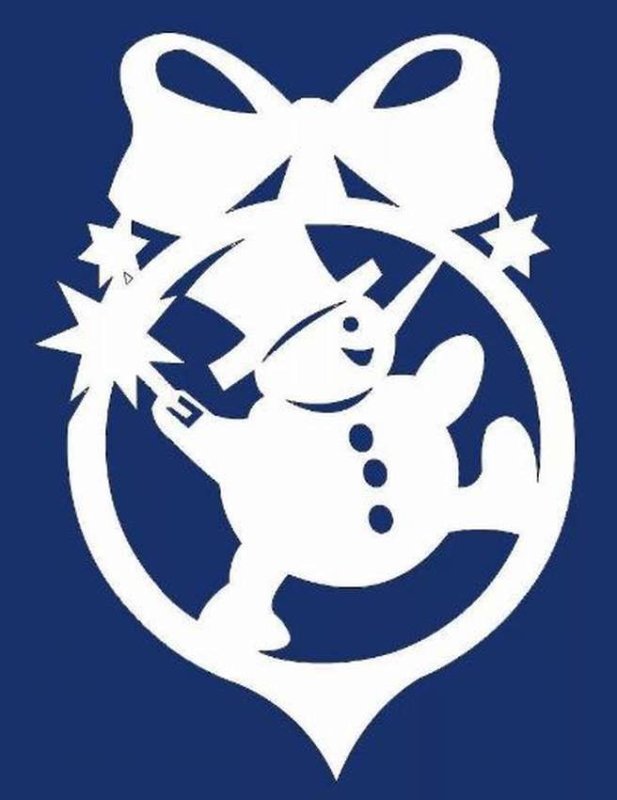 Новогодние вырезки на окна