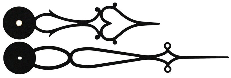 Контур стрелок для часов