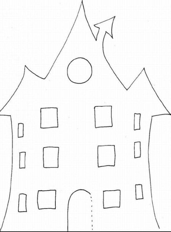 Трафареты на окна домики