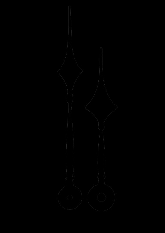 Макет стрелок для часов