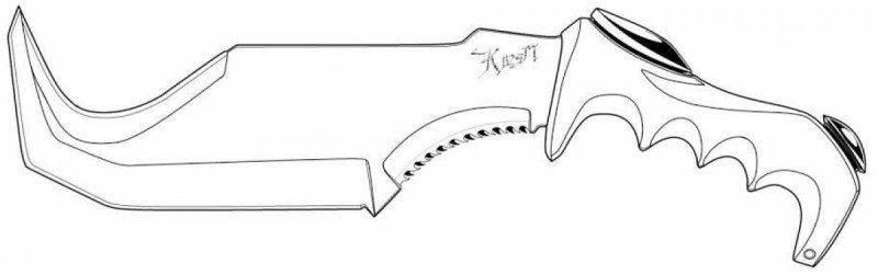 Нож флип кнайф из стандофф 2 чертеж