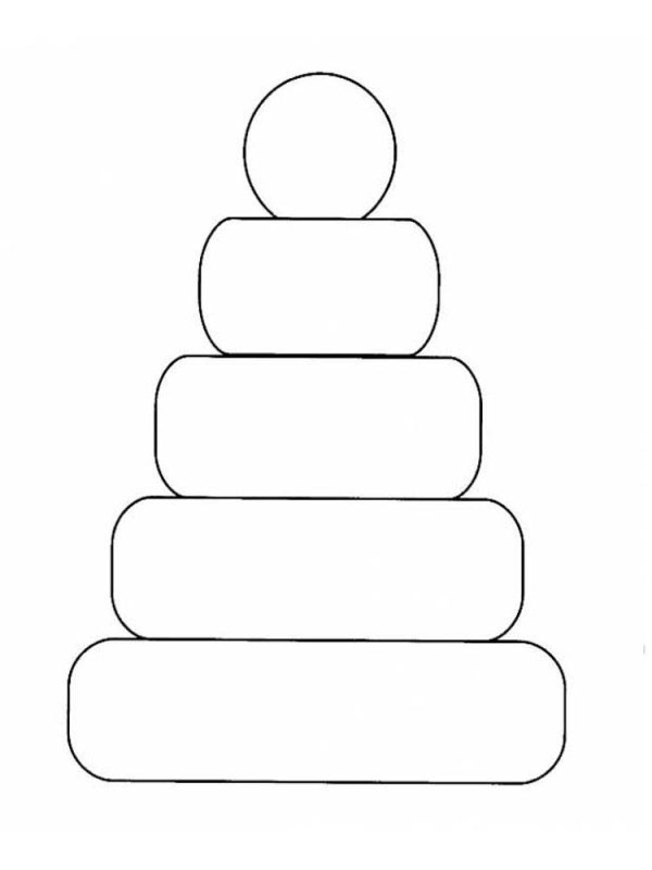 Пирамида раскраска для детей