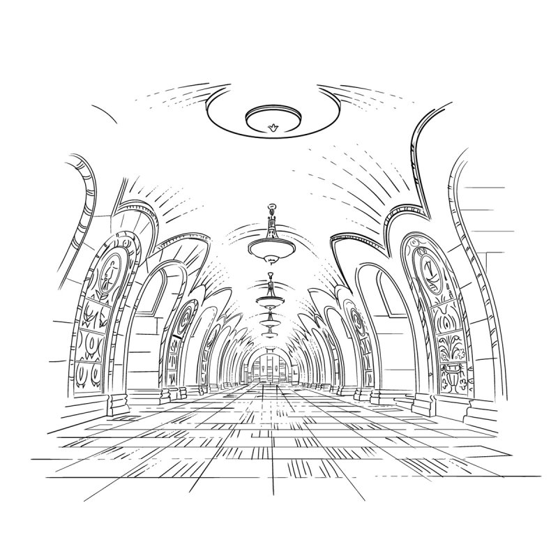 Метро рисунок