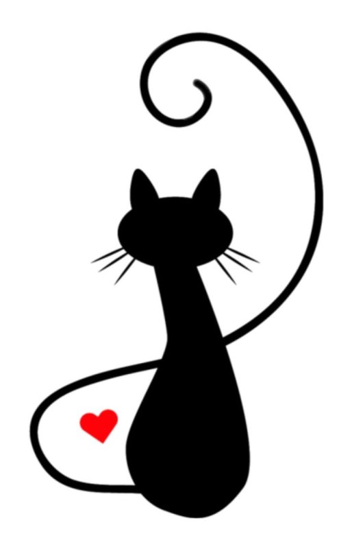 Красивый силуэт кошки