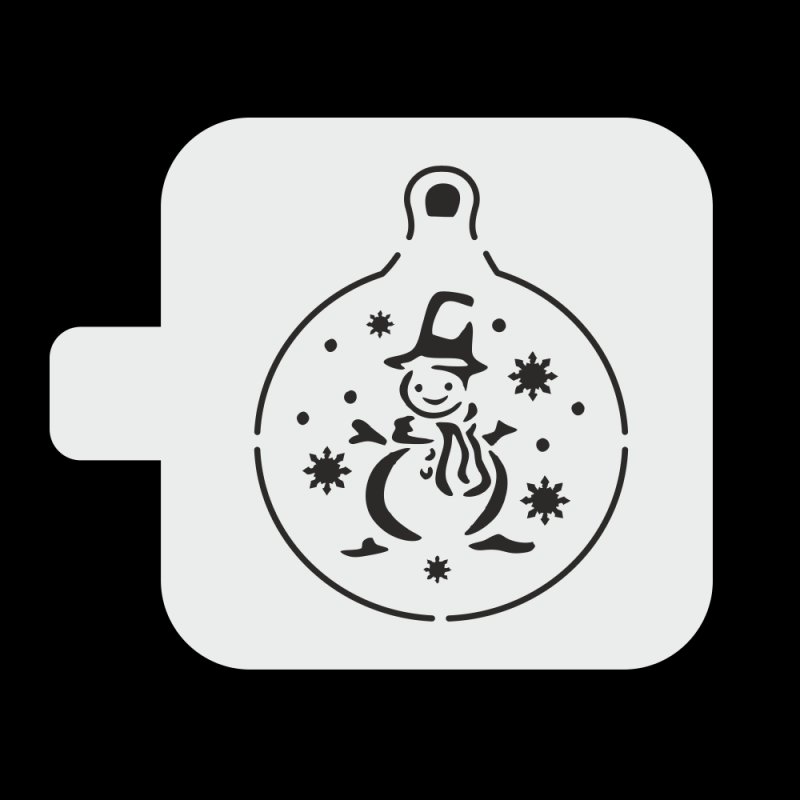 Елочные игрушки трафарет