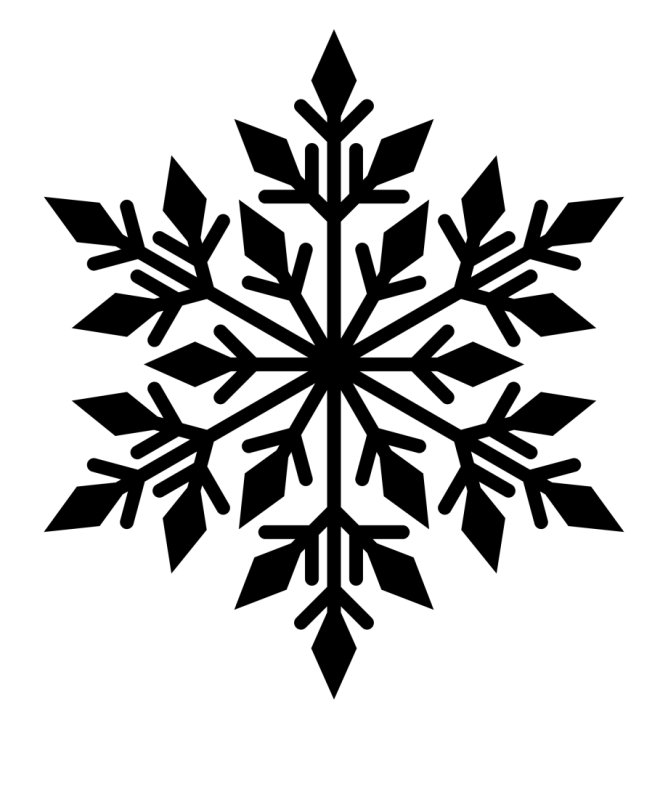 Снежинка силуэт