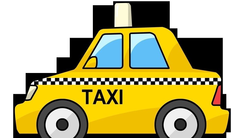 Машина такси трафарет