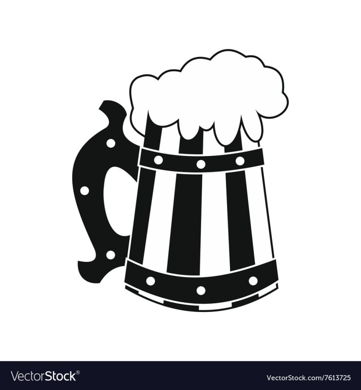 Контур пивной кружки