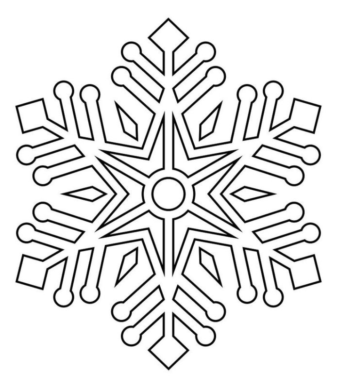 Новогодние раскраски снежинки