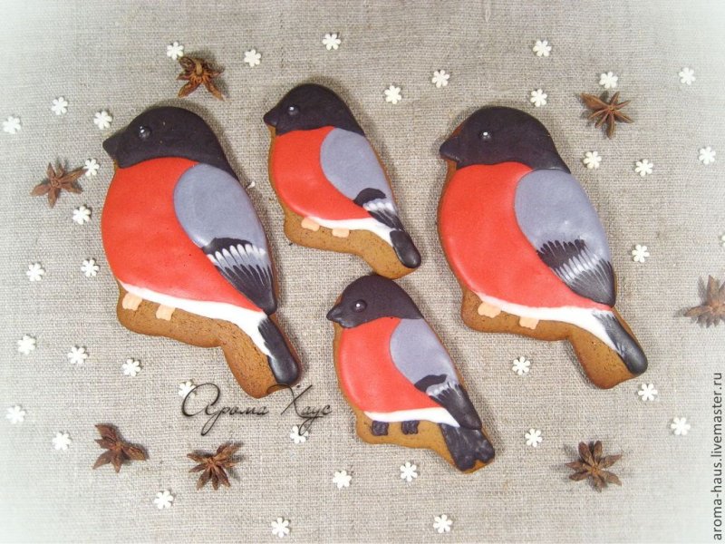 Имбирный пряник "Снегирь"