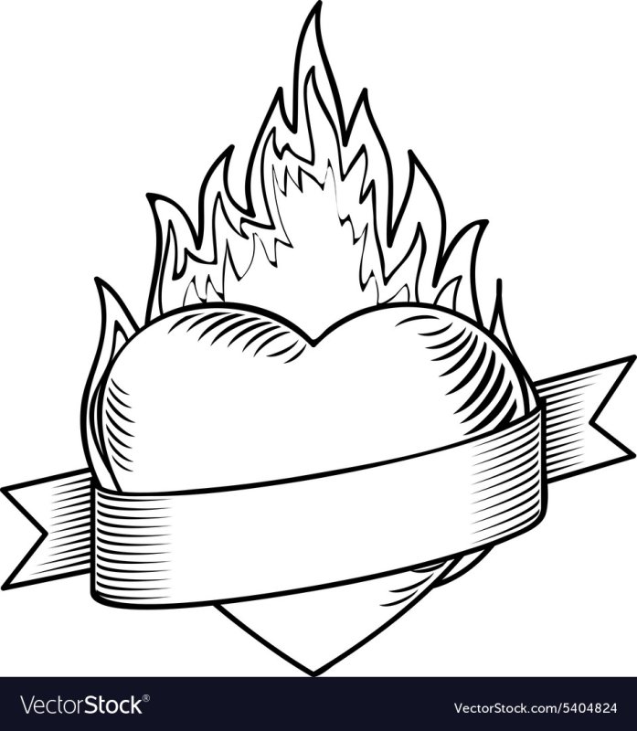 Огонь раскраска