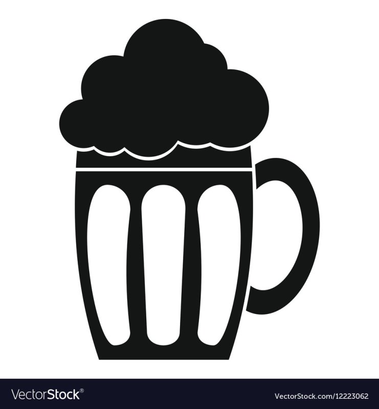 Кружка пивная трафарет для вырезания