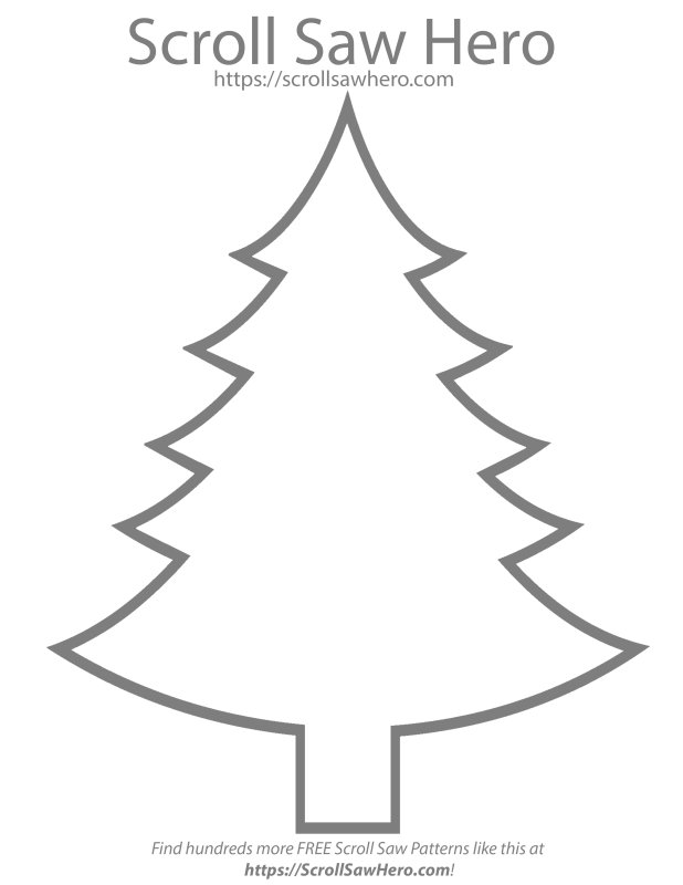 Трафарет елки для выпиливания