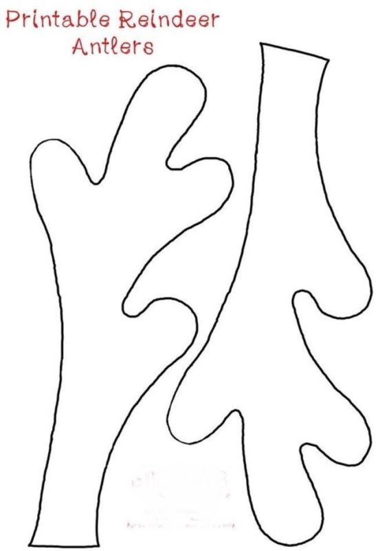 Рожки оленя шаблон