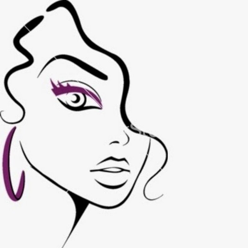 Контур лица женщины