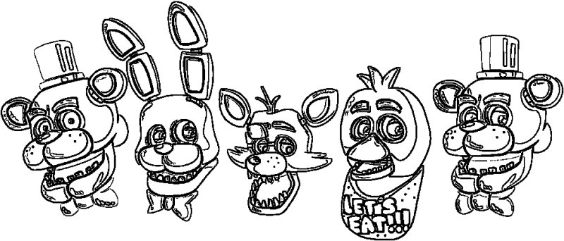 Раскраска ФНАФ 9 Фредди