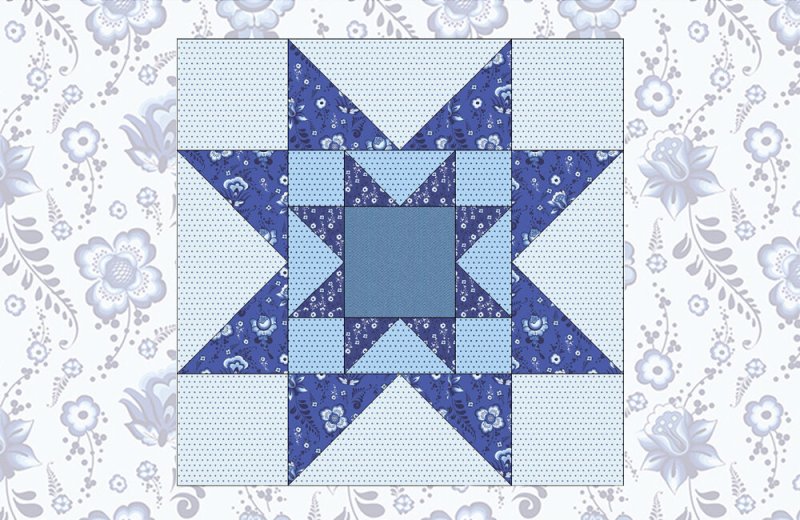 Блок Лазурный Кристалл пэчворк