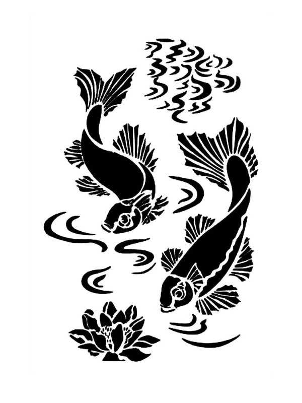 Трафарет рыбы