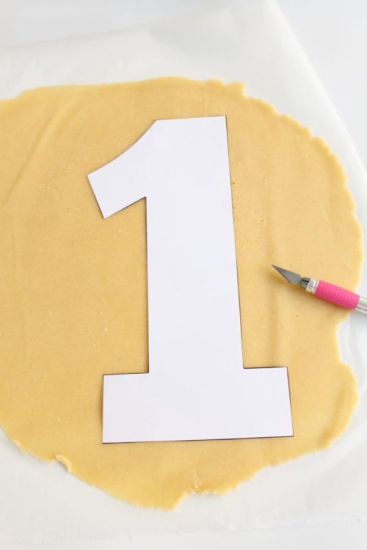 Тортик цифра 1