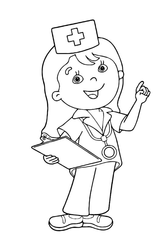 Раскраски медики для детей