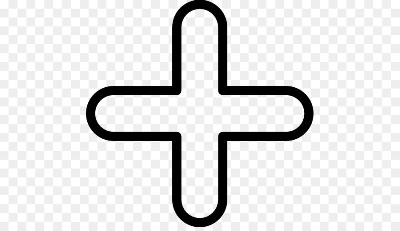 Макет знака плюс