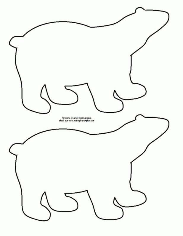 Шаблон медведя для аппликации